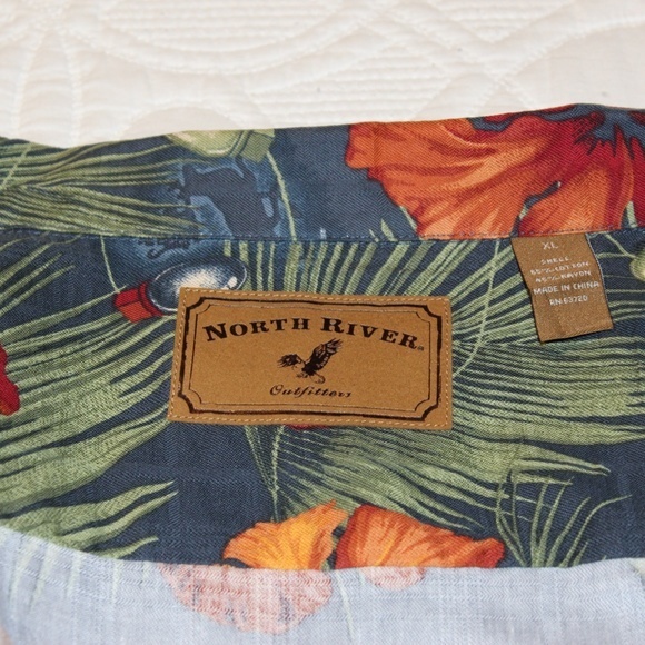 North River Outfitters‎ Men's XL SS Shirt Floral - Picture 4 of 6
